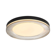 Golden 9518-20 SNB-SMK - Wry Lighting Ondulada Integrated LED 20in Flush Mount in Sand Black and Smoky Acrylic